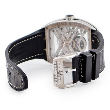 腕時計 フランクミュラー FRANCK MULLER ヴァンガード 7デイズ V45 S6 SQT D MVT D OG NR 手巻き メンズ 純正ダイヤ パヴェ スケルトン