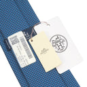 エルメス HERMES クラバット 7cm メガシャリオ H0339098T 09 マリン×ブルーパオン×ブラン シルク ネクタイ 紺 H織りタイ H柄 新品 未使用