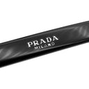 プラダ PRADA 53□22 SPR17U-F ブラック×ライトブルー×マーブル プラスチック サングラス シルバー金具 オーバル型 グラデーション