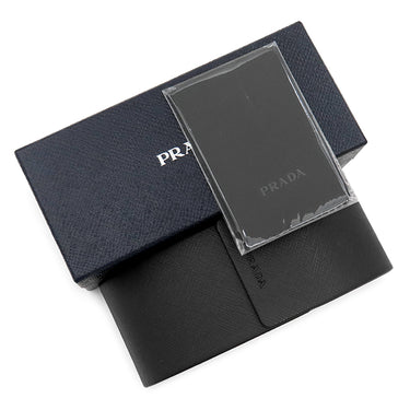 プラダ PRADA 53□22 SPR17U-F ブラック×ライトブルー×マーブル プラスチック サングラス シルバー金具 オーバル型 グラデーション