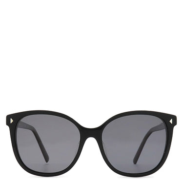 プラダ PRADA 55□16 SPR24Q-F ブラック プラスチック サングラス シルバー金具 ウェリントン型 セルフレーム フルリム