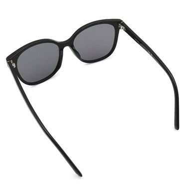 プラダ PRADA 55□16 SPR24Q-F ブラック プラスチック サングラス シルバー金具 ウェリントン型 セルフレーム フルリム