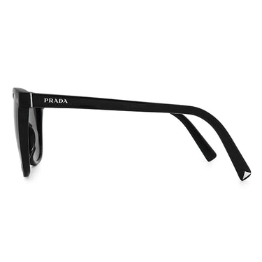 プラダ PRADA 55□16 SPR24Q-F ブラック プラスチック サングラス シルバー金具 ウェリントン型 セルフレーム フルリム