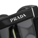 プラダ PRADA 55□16 SPR24Q-F ブラック プラスチック サングラス シルバー金具 ウェリントン型 セルフレーム フルリム