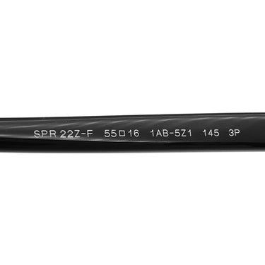 プラダ PRADA 55□16 SPR24Q-F ブラック プラスチック サングラス シルバー金具 ウェリントン型 セルフレーム フルリム