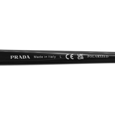 プラダ PRADA 55□16 SPR24Q-F ブラック プラスチック サングラス シルバー金具 ウェリントン型 セルフレーム フルリム