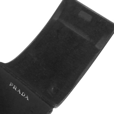 プラダ PRADA 55□16 SPR24Q-F ブラック プラスチック サングラス シルバー金具 ウェリントン型 セルフレーム フルリム