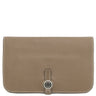 エルメス HERMES ドゴンデュオ ドゴンGM エトゥープ トゴ 長財布 シルバー金具 グレージュ