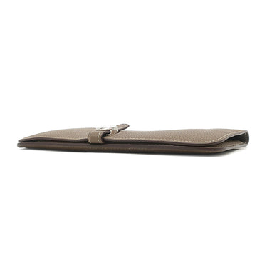 エルメス HERMES ドゴンデュオ ドゴンGM エトゥープ トゴ 長財布 シルバー金具 グレージュ