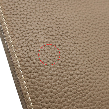 エルメス HERMES ドゴンデュオ ドゴンGM エトゥープ トゴ 長財布 シルバー金具 グレージュ