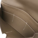 エルメス HERMES ドゴンデュオ ドゴンGM エトゥープ トゴ 長財布 シルバー金具 グレージュ