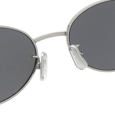 セリーヌ CELINE オーバル シェイプ 54□18 CL40235U シルバー×ブラック メタル プラスチック サングラス シルバー金具 トリオンフ メタルフレーム