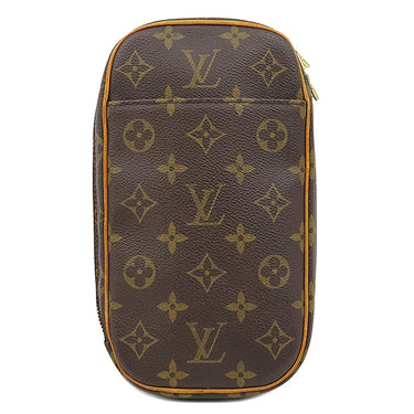ルイヴィトン LOUIS VUITTON ポシェット ガンジュ M51870 モノグラム モノグラムキャンバス ボディバッグ ゴールド金具 茶 ショルダーバッグ
