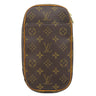 ルイヴィトン LOUIS VUITTON ポシェット ガンジュ M51870 モノグラム モノグラムキャンバス ボディバッグ ゴールド金具 茶 ショルダーバッグ