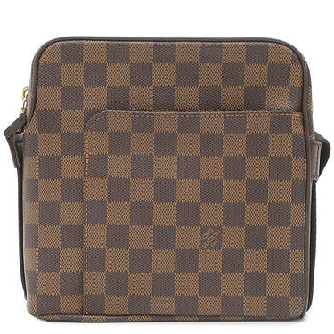 ルイヴィトン LOUIS VUITTON オラフ PM N41442 ダミエエベヌ ダミエキャンバス ショルダーバッグ ゴールド金具 茶