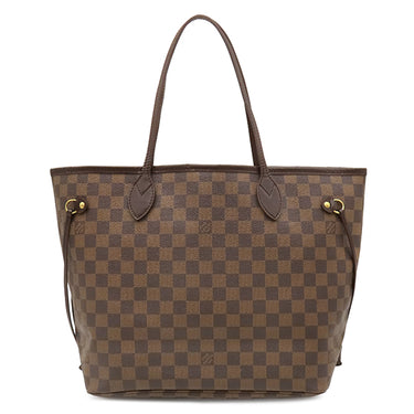 ルイヴィトン LOUIS VUITTON ネヴァーフル MM N51105 スリーズ ダミエキャンバス トートバッグ ゴールド金具 茶 赤 ショルダー トート 旧型
