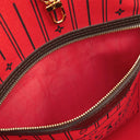 ルイヴィトン LOUIS VUITTON ネヴァーフル MM N51105 スリーズ ダミエキャンバス トートバッグ ゴールド金具 茶 赤 ショルダー トート 旧型