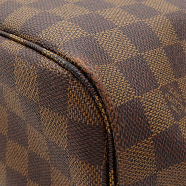 ルイヴィトン LOUIS VUITTON ネヴァーフル MM N51105 スリーズ ダミエキャンバス トートバッグ ゴールド金具 茶 赤 ショルダー トート 旧型