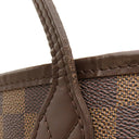 ルイヴィトン LOUIS VUITTON ネヴァーフル MM N51105 スリーズ ダミエキャンバス トートバッグ ゴールド金具 茶 赤 ショルダー トート 旧型