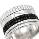 ブシュロン BOUCHERON キャトル ブラック ラージ JRG01789 ブラック×ホワイトゴールド K18WG ブラックPVD #T49 リング 指輪 Au750 18K 9号