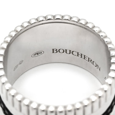 ブシュロン BOUCHERON キャトル ブラック ラージ JRG01789 ブラック×ホワイトゴールド K18WG ブラックPVD #T49 リング 指輪 Au750 18K 9号