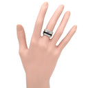 ブシュロン BOUCHERON キャトル ブラック ラージ JRG01789 ブラック×ホワイトゴールド K18WG ブラックPVD #T49 リング 指輪 Au750 18K 9号