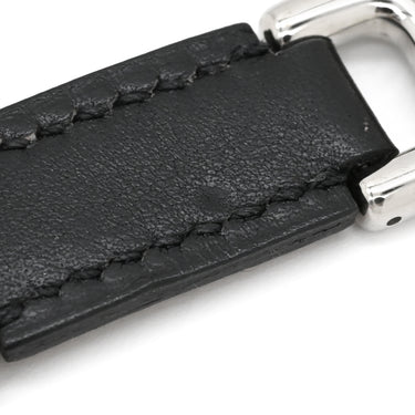 エルメス HERMES プラス ボーヴォ ブラック×シルバー レザー メタル ブレスレット レザーブレスレット Place Beauvau