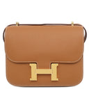 エルメス HERMES コンスタンス3 ミニ ゴールド ヴォーエプソン ショルダーバッグ ゴールド金具 茶