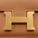 エルメス HERMES コンスタンス3 ミニ ゴールド ヴォーエプソン ショルダーバッグ ゴールド金具 茶