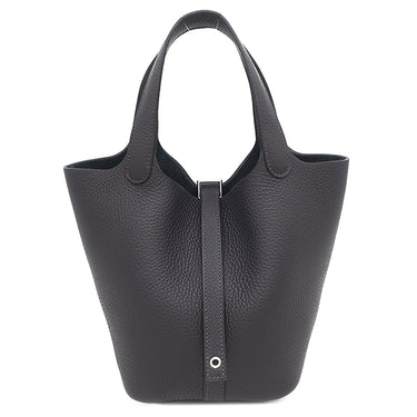 エルメス HERMES ピコタンロック 18 PM キャバン トリヨンクレマンス ハンドバッグ シルバー金具 新品 未使用 紺 2026年製