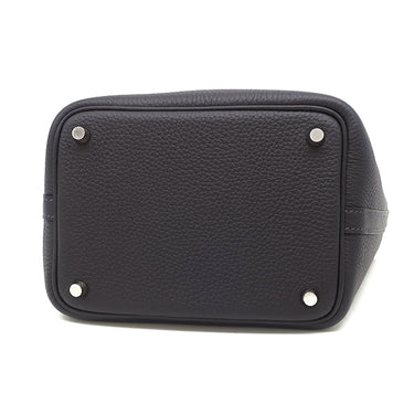 エルメス HERMES ピコタンロック 18 PM キャバン トリヨンクレマンス ハンドバッグ シルバー金具 新品 未使用 紺 2026年製