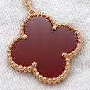 ヴァンクリーフアーペル Van Cleef & Arpels マジックアルハンブラ 2モチーフ VCARP7RQ00 レッド×ローズゴールド K18PG カーネリアン ピアス ピンクゴールド 18K 750 PG カーネリアン