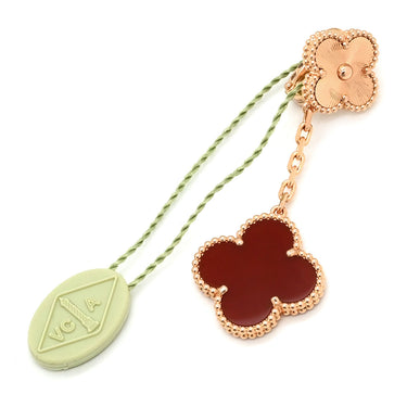 ヴァンクリーフアーペル Van Cleef & Arpels マジックアルハンブラ 2モチーフ VCARP7RQ00 レッド×ローズゴールド K18PG カーネリアン ピアス ピンクゴールド 18K 750 PG カーネリアン