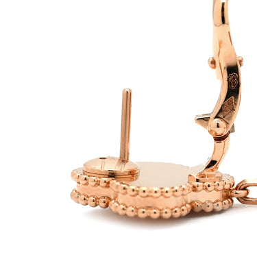 ヴァンクリーフアーペル Van Cleef & Arpels マジックアルハンブラ 2モチーフ VCARP7RQ00 レッド×ローズゴールド K18PG カーネリアン ピアス ピンクゴールド 18K 750 PG カーネリアン