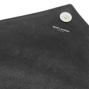 イヴ・サンローラン Yves Saint Laurent クラシック モノグラム ブラック レザー 2WAYバッグ シルバー金具 YSL カサンドラ Vステッチ ハンドバッグ リカラーあり