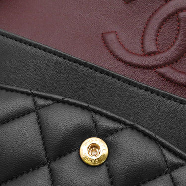 シャネル CHANEL マトラッセ25 ダブルフラップ A01112 ブラック ラムスキン ショルダーバッグ ゴールド金具 チェーンショルダー