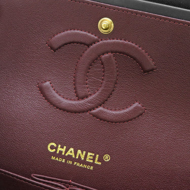 シャネル CHANEL マトラッセ25 ダブルフラップ A01112 ブラック ラムスキン ショルダーバッグ ゴールド金具 チェーンショルダー