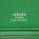 エルメス HERMES バーキン30 ギリーズ バンブー ヴォースイフト トゴ ハンドバッグ シルバー金具 緑 フリンジ タッセル