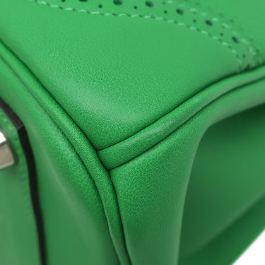 エルメス HERMES バーキン30 ギリーズ バンブー ヴォースイフト トゴ ハンドバッグ シルバー金具 緑 フリンジ タッセル