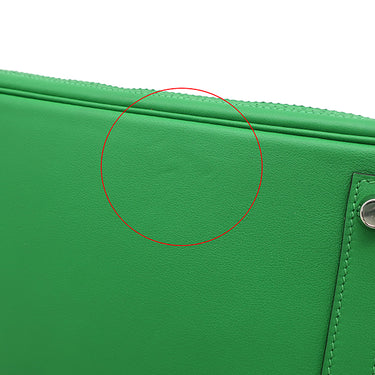 エルメス HERMES バーキン30 ギリーズ バンブー ヴォースイフト トゴ ハンドバッグ シルバー金具 緑 フリンジ タッセル