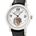 腕時計 フランクミュラー FRANCK MULLER ラウンド トゥールビヨン 7008 T 手巻き メンズ Pt950無垢 プラチナ ホワイト 青針 アラビア