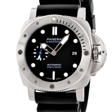 腕時計 パネライ PANERAI サブマーシブル クアランタクアトロ PAM01229 Y番 自動巻き メンズ Y番 ブラック デイト 逆回転防止ベゼル