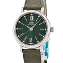 腕時計 IWC IWC ポートフィノ オートマティック 34 IW357412 自動巻き レディース 未使用 純正ダイヤ グリーン バー ローマン