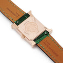 腕時計 エルメス HERMES Hウォッチ PM HH1.273c クオーツ レディース K18PG無垢 純正ダイヤ ホワイト スクエア H型 モザイク