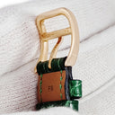 腕時計 エルメス HERMES Hウォッチ PM HH1.273c クオーツ レディース K18PG無垢 純正ダイヤ ホワイト スクエア H型 モザイク