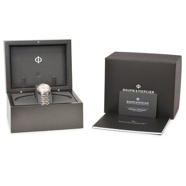 腕時計 ボーム&メルシエ BAUME&MERCIER プロメス M0A10159 クオーツ レディース 新品同様 シルバー ローマン バー ギョーシェ