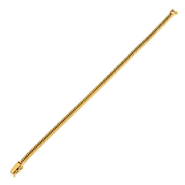 喜平 KIHEI K18 18金 18.5cm 8.1g 12面トリプル イエローゴールド K18YG ブレスレット 造幣局検定マーク ※ショッピングローン対応していません
