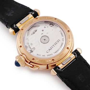 腕時計 カルティエ Cartier パシャ ドゥ カルティエ WJPA0020 自動巻き レディース K18RG無垢 純正ダイヤ グリッド ギョーシェ