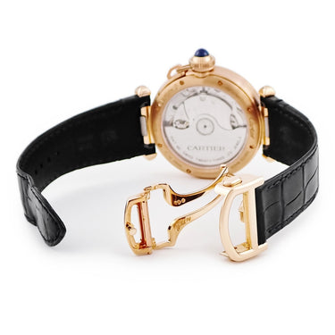 腕時計 カルティエ Cartier パシャ ドゥ カルティエ WJPA0020 自動巻き レディース K18RG無垢 純正ダイヤ グリッド ギョーシェ