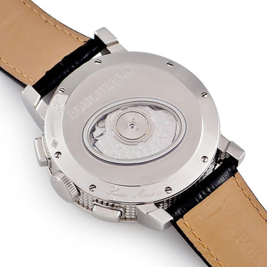 腕時計 ブシュロン BOUCHERON パナム クロノグラフ WA010211 自動巻き メンズ 純正ダイヤ グレー デイト スモールセコンド